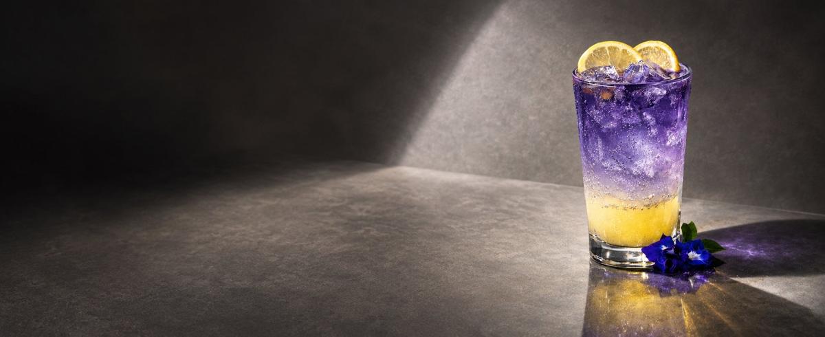Midnight Lemonade, a layered sparkling drink